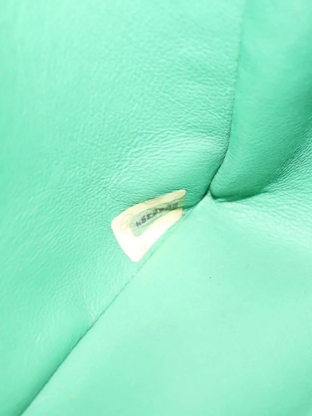 CHANEL Hand Bag Suede Green CC Auth 68731SAV